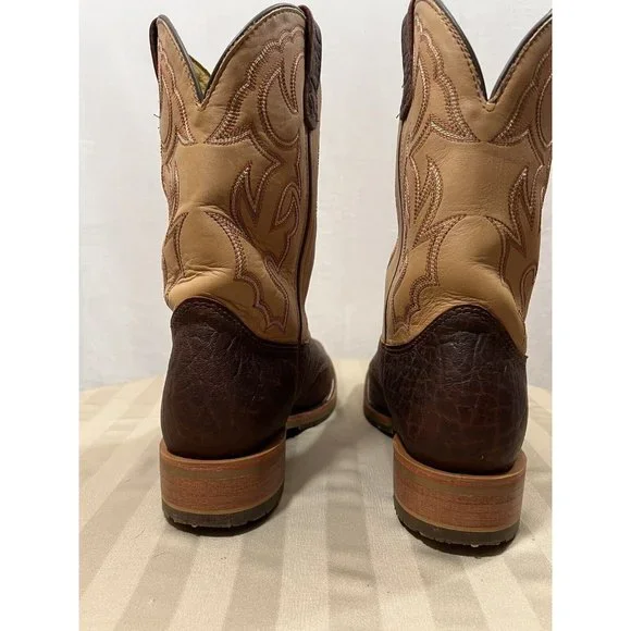 USA MADE DH4305 DOUBLE H ICE BRIAR BISON SQUARE TOE COWBOY BOOTS SZ 12 2E MENS - Picture 7 of 11